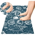 thumbnail image 4 of Coolnut Sea Shells Pattern Bathroom Rugs Bath Mat 39 x 20 Inch Non-Slip Extra Soft and Absorbent Shaggy Bath Carpet for Tub, Shower, Bathroom Home Decor, 4 of 7