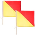 thumbnail image 4 of BRIGHTFUFU 2 banderas de señales de mano para partidos ondeantes, pequeñas banderas ondeantes, banderas de mano de mando, 4 of 7