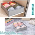 thumbnail image 3 of Organizador de ropa para cajones debajo del gabinete, 5 celdas, cubos de almacenamiento plegables para ropa interior, organizador de cajones, cajas de almacenamiento para brasier, ropa interior, 3 of 4