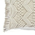 thumbnail image 2 of Lush Decor Studio Chevron Macrame Decorative Pillow Cover White, 2 of 11