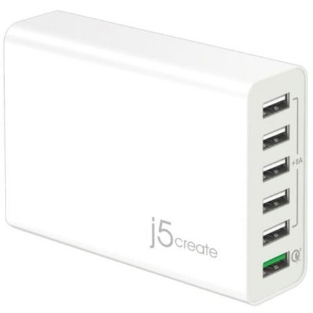 UPC: 0847626001802 | j5 create JUP60 6-Port USB QC3.0 Super Charger