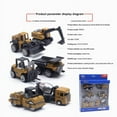 thumbnail image 3 of 1 64 Alloy Engineering Car with Gift Box  Excavator  Forklift  Stacking Machine  Forklift  Road Press  6/8 Pcs, 3 of 9