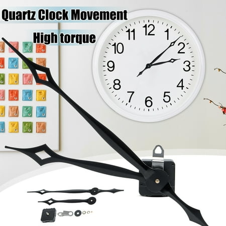 Requires High Torque Movement - 17MM Shaft Length Quartz Clock High Torque Long Shaft Hand Black Movement Mechanism Repair Tools