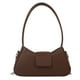 thumbnail image 1 of Bolso bandolera de hombro con textura de moda informal de PU de color sólido nuevo para debajo del brazo marrón, 1 of 5