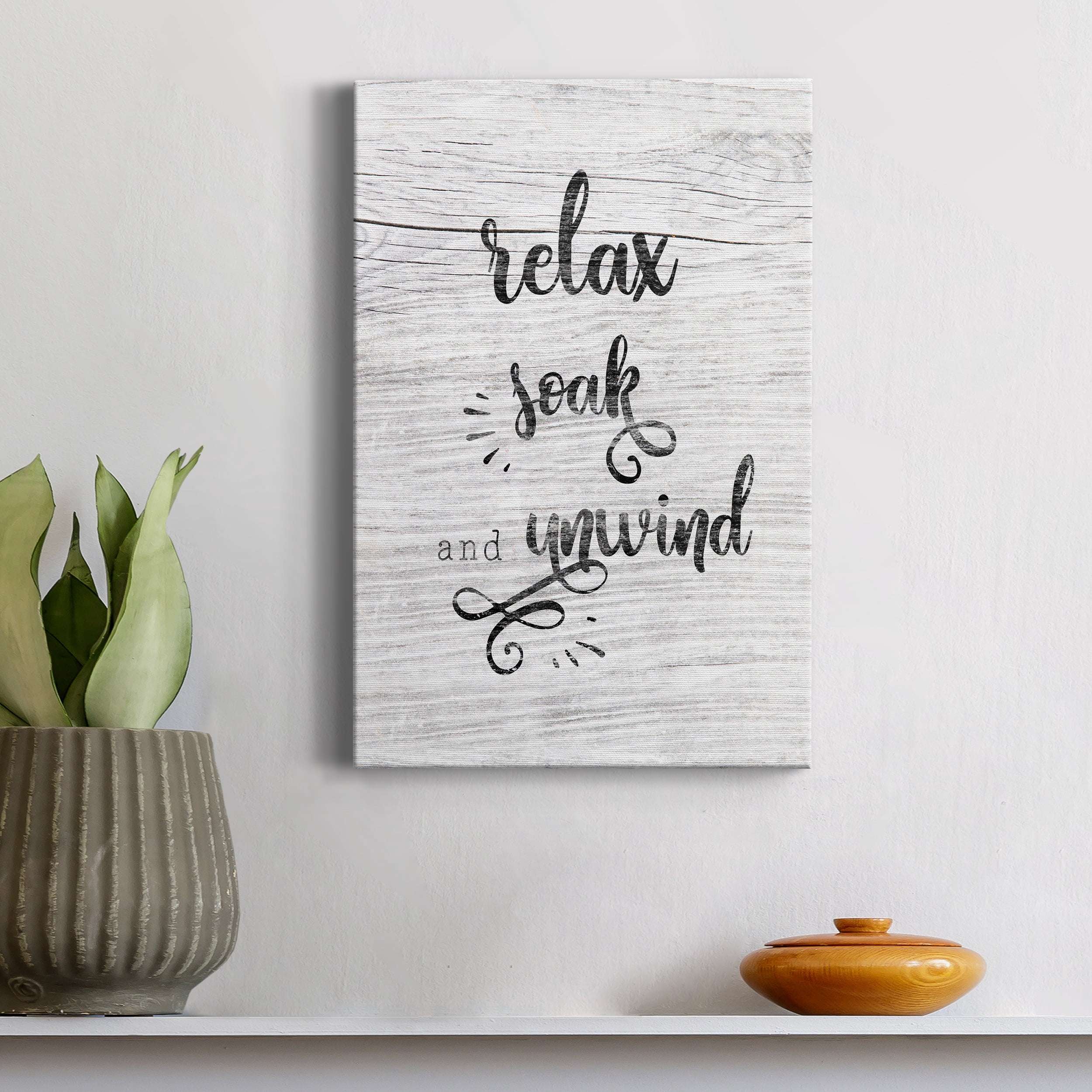 Relax Soak Unwind Premium Gallery Wrapped Canvas - Ready to Hang - 24 x 36