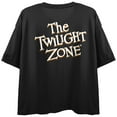 thumbnail image 2 of Twilight Zone Another Dimension Art Crew Neck Short Sleeve Women's Black Crop Top-XS, 2 of 7