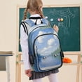 thumbnail image 7 of FORMRS Unisex School Backpack 17" Student Travel Bag with Laptop Compartment, Blue Sky and River, 7 of 7