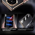thumbnail image 4 of For Huawei Mate X6 Case View Window Auto Wake Sleep Leather Flip Phone Cover Litchi Texture - Black, 4 of 5