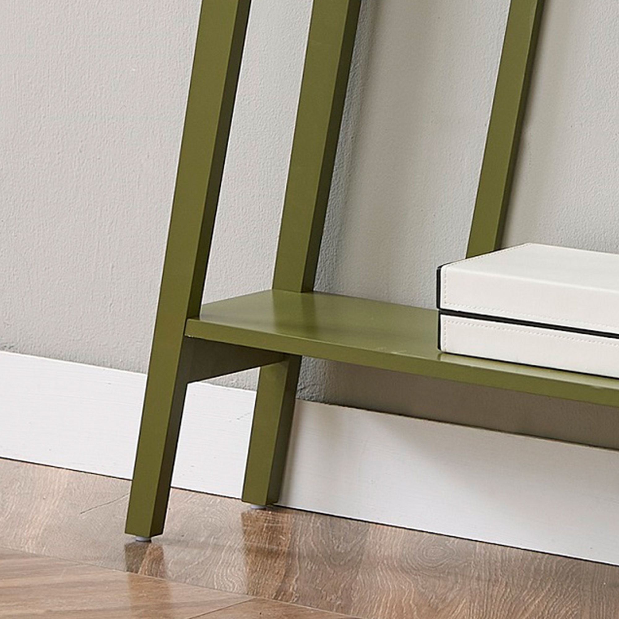 Kings Brand Furniture - Console Table, Narrow Sofa Table with Storage Shelf for Hallway, Front Hall, Entryway, Living Room (Avocado)