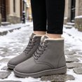 thumbnail image 6 of Knivor Winter Ankle Boots for Women Faux Suede Lace Up Faux Fur Lined Warm Non Slip Lightweight Short Snow Boots for Cold Weather Indoor Outdoor Daily Wear, 6 of 9