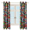 thumbnail image 4 of Flags Of All Countries Of The World 2pcs Blackout Curtains For Living Room Bedroom Grommet Top Window Set for Left And Right Biparting Open, 4 of 6