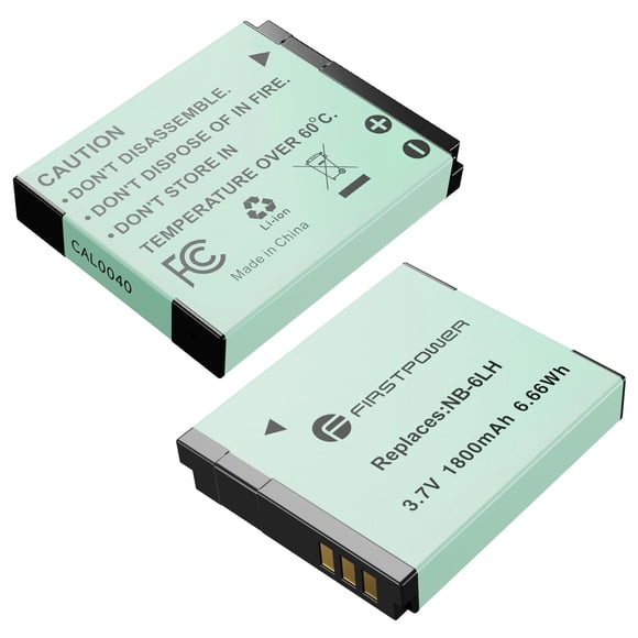 Batería de respaldo FirstPower NB-6LH/NB-6L 1800 mAh 3,7 V, paquete de 2