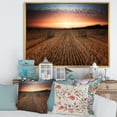 thumbnail image 2 of Designart 'A Field Full of Hay Bales At Sunset Landscape' Farmhouse Framed Canvas Wall Art Print, 2 of 5