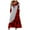 Red, variant on Oksale Plaid Patchwork Fall Dresses for Women 2025 with Pockets Maxi Dress Loose Long Sleeve Dresses Casual Crewneck Dress Flowy Soft Dresses Gray S