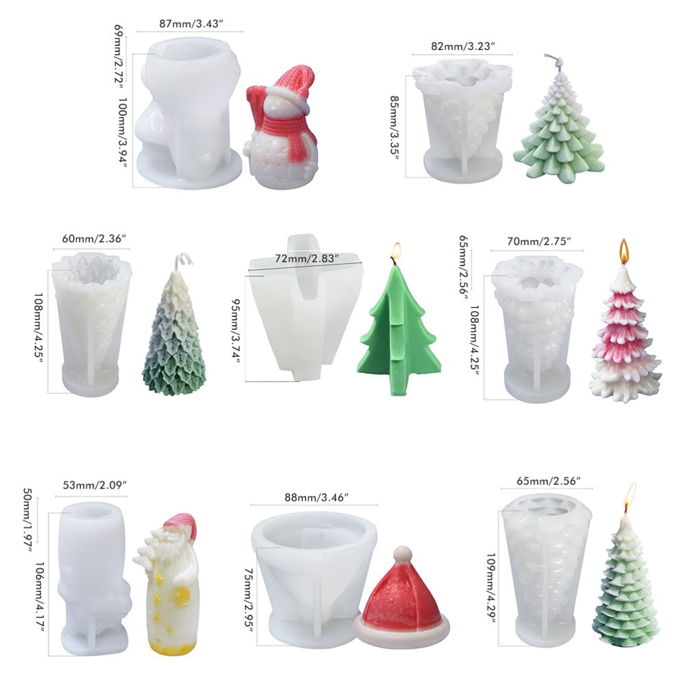 Moule à Bougie En Silicone Pour La Fête De Noël - Moule En
