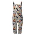 thumbnail image 4 of Mono informal suelto con estampado de tiras y bolsillos bonitos para mujer Pompotops qyievc1238, 4 of 4