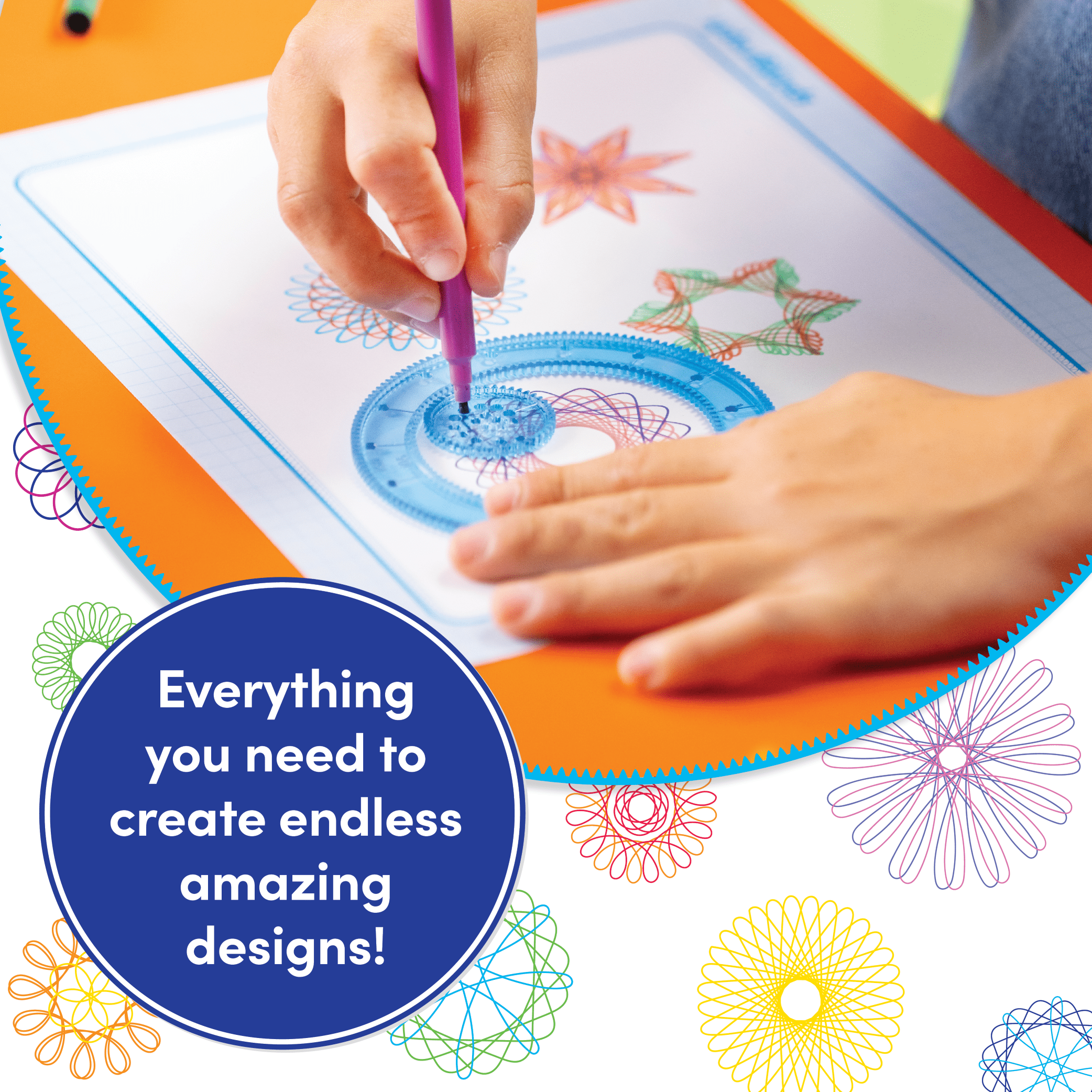 Spirograph Drawing Art Kit with Markers, Original Spirograph, Ages 8 and Up