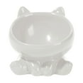 thumbnail image 2 of Ceramic Raised Cat Food Bowl Large Capacity Wide Shallow Design for Comfortable Eating and Neck Support, 2 of 6