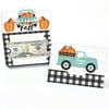 Big Dot of Happiness Happy Fall Truck - Harvest Pumpkin Party Money and Gift Card Holders - Set of 8