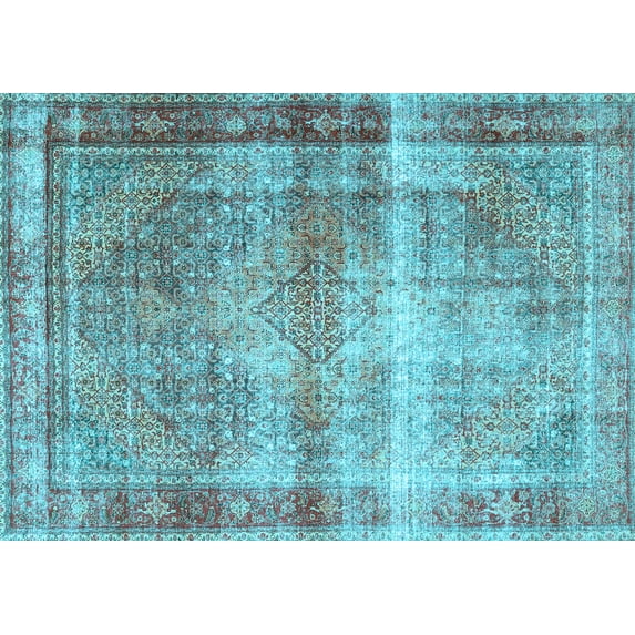 Ahgly Company Indoor Rectangle Persian Light Blue Traditional Area Rugs, 2' x 5'
