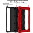 thumbnail image 4 of FIEWESEY for Walmart Onn 10.1 Inch Gen 3 2022 Tablet Case,Shockproof Kids Cover for Wlamrt Onn 10.1 Inch Gen 3 (Model:100071485 )Case With 360° Rotatable Kickstand Handle&Shoulder Strap(Red/Black), 4 of 6