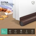 thumbnail image 5 of Under Door Draft Stoppers Brown 36 Inch Door Draft Blocker Draft Stoppers for Bottom of Doors Seal Gap Reduce Wind/Breeze, Cold Air, Dust, Smoke, Door Seal Strips Sweeps, 5 of 15