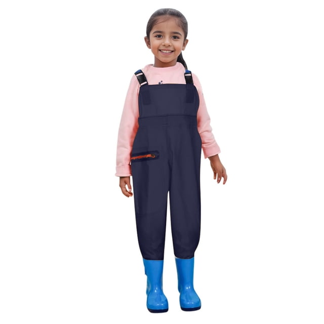 TZEWGL Solid Chest Waders Youth Fishing Waders For Water Proof Hunt Fishing Jumpsuit With Boot For Infant Beach Sport size 4-5T