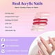 thumbnail image 2 of 24Pcs French False Nails Short Almond Press on Nails Pure Color Natural Stick-on Nails Ballerina Nail Tips Glossy Acrylic Fake Nails Stickers for Wome, 2 of 5