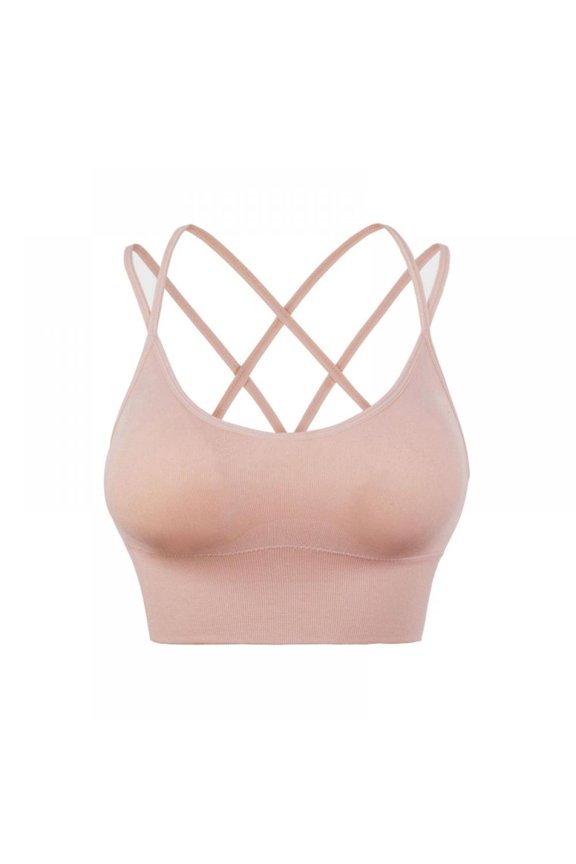 Women Back Cross Seamless Sports Bra Fast Dry Shockproof Yoga Bra Solid Running Fitness Sports Bralettes