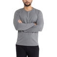 thumbnail image 4 of X RAY JEANS Mens Long Sleeve Henley T-Shirt, Charcoal Heather, S, 4 of 9