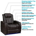 thumbnail image 2 of Valencia Tuscany XL Home Theater Seating | Premium Top Grain Italian Nappa 11000 Leather (Row of 5, Dark Chocolate), 2 of 5