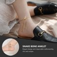 thumbnail image 2 of WORGEOUS 1 unid moda cadena de pies duradero tobillo cadena exquisito serpiente hueso toblet oro dorado, 2 of 9