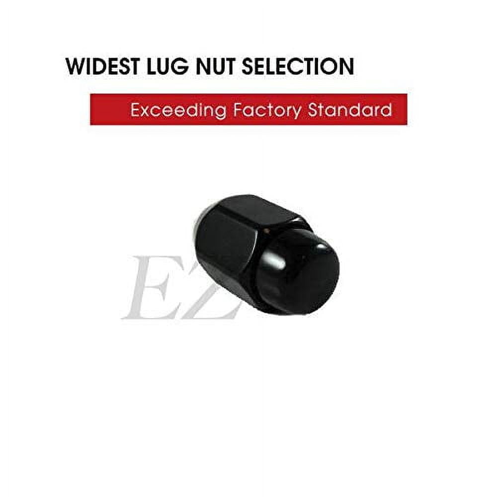 EZAccessory 20 Black Acorn Lug Nuts 7/16" Thread Size 13/16" Hex