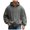 Dark Gray, variant on Mens Zip Up Hoodie Full Zip Long Sleeve Baggy Solid Color Cropped Hoodie Sweatshirt Hooded Jacket Hooded Sweatshirts (Light Gray, 3XL)