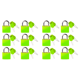thumbnail image 1 of Candado Con Llave 6 Uds Cerradura Seguridad 23MM para El Escuela Oficina () Verde, 1 of 2