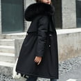 thumbnail image 5 of Babysbule Winter Jackets for Women Women Fashion Hooded Casual Zippers Loose Long Sleeve Warm Blouse Coat Tops, 5 of 6