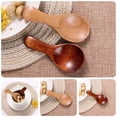 thumbnail image 4 of Uanit Japanese Simple Lotus Wood Small Spoons 20 Pieces Pack Spoon with Short Handle Perfect for Jam Spices Sugar Tea Ice Milk Powder, 4 of 6