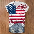 thumbnail image 3 of Qingpeng American Flag Shirts for Women 4th of July T-Shirt Patriotic T-Shirts Women's Independence Day Short Sleeve Printed Casual Tops Short Sleeve Crewneck Tops Shirt, 3 of 3