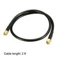 thumbnail image 4 of Uxcell 2 Feet RG58 50 Ohm Antenna Extension Cable SMA Male to SMA Male Coaxial Cable Plastic Black 1pcs, 4 of 5