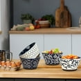 thumbnail image 5 of E-Greetshopping Japanese Ceramic Cereal Bowls Set of 4, 5 inch Vintage Blue Soup and Dessert Bowls, 5 of 14