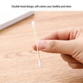 thumbnail image 7 of DXOUPM 100 Count Clean Swabs with Pointed and Round Tip Organic Cotton & Bamboo Makeup Nail Polish Eyeliner Touch-ups Ear Cleaning QTips Cosmetic Makeup Applicator, 7 of 7
