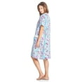 thumbnail image 4 of Casual Nights Women's Woven Snap-Front Lounger House Dress, 4 of 5