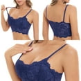 thumbnail image 3 of SNOWSONG Push Up Bras for Women, 3 Pcs Women's Stretchy Camisole Bra Plus Size Comfort Wireless Bra Padded Lace Top Wireless Bras, Bras for Women, Comfy Bras for Women Blue L, 3 of 3