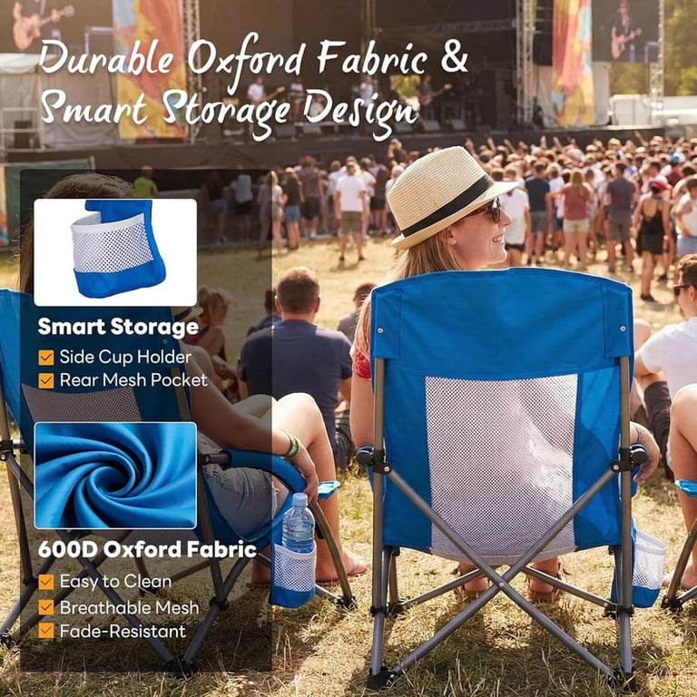 Simenmax Low Beach Chair – Folding Camping Chair for Adults, Low