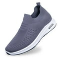 thumbnail image 3 of Men's Spring And Summer Fashion Breathable Solid Color Casual Shoes Comfortable And Light On Shoes 7.5 Dark Gray, 3 of 8