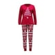 thumbnail image 3 of Vestido Rojo Para Padres E Hijos Conjunto de pijama familiar de 2 piezas Conjunto de ropa de dormir de estilo navideño con estampado de árbol informal Ygjytge Mamá Roja L para Mujer, 3 of 9