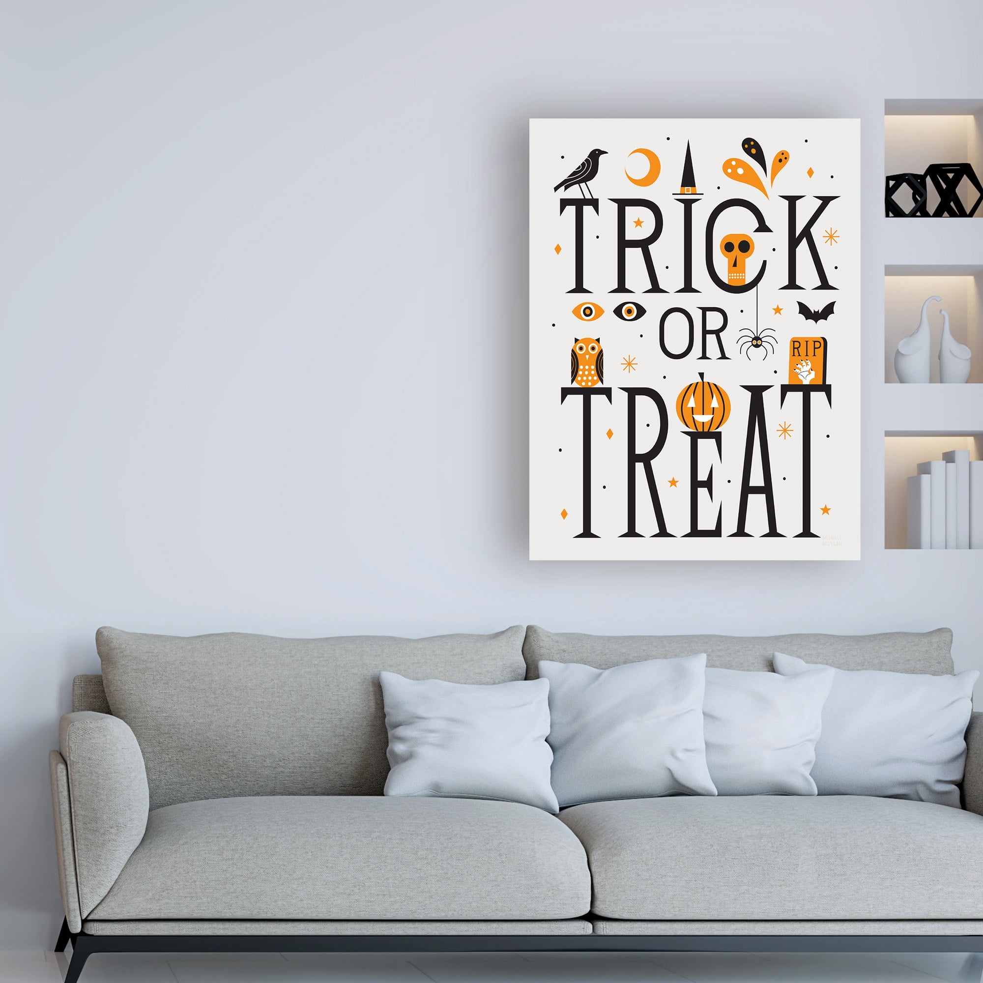 Trademark Fine Art 'Festive Fright Trick or Treat I' Canvas Art by Michael Mullan