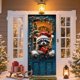 thumbnail image 4 of Christmas Door Cover Santa Claus Print Holiday Party Decoration Polyester Fabric Door Hanging for Home Indoor Outdoor Festive Decor, 4 of 6