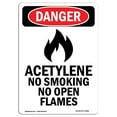 thumbnail image 1 of SignMission OS-DS-P-1218-V-1989 Signe de Danger OSHA - -GHS Acétylène Non Fumeur, 1 of 1