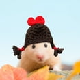 thumbnail image 4 of Hamster Hat Animals Tiny Hat Guinea Pig Snake Hat with Adjustable Strap Small Cute Hand Knitted Mini Party Hats for Stuffed Animals Christmas Holiday Party, 4 of 6
